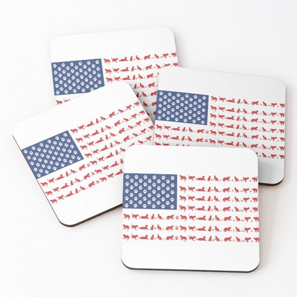 Item preview, Cat Patterned American Flag designed and sold by Catspeople.
