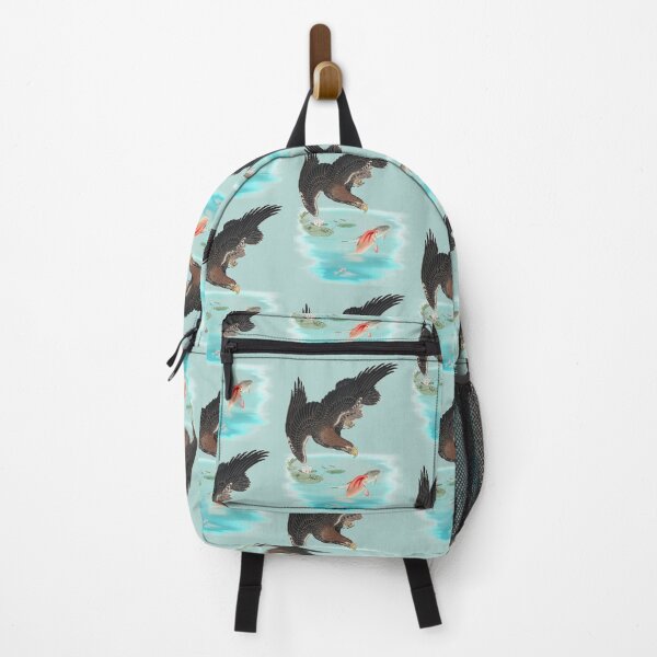 Item preview, Eagle Preying On Koi Carp Vintage Japanese Illustration designed and sold by TrulyEpoque.