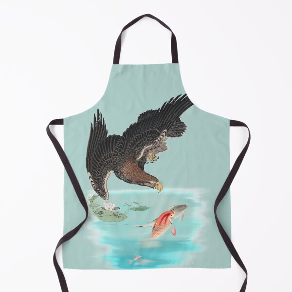 Item preview, Eagle Preying On Koi Carp Vintage Japanese Illustration designed and sold by TrulyEpoque.