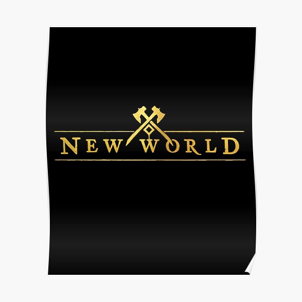 New World Logo Axe Gold Edition Poster For Sale By Urban Design