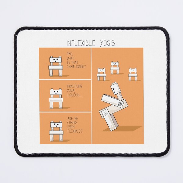 Item preview, Funny yoga comic strip with chairs designed and sold by SooperYela.