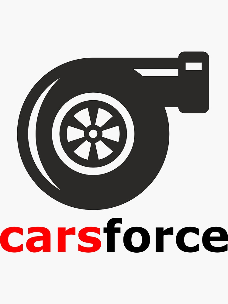 "CARS FORCE TURBO LOGO" Sticker by thecarsforce Redbubble