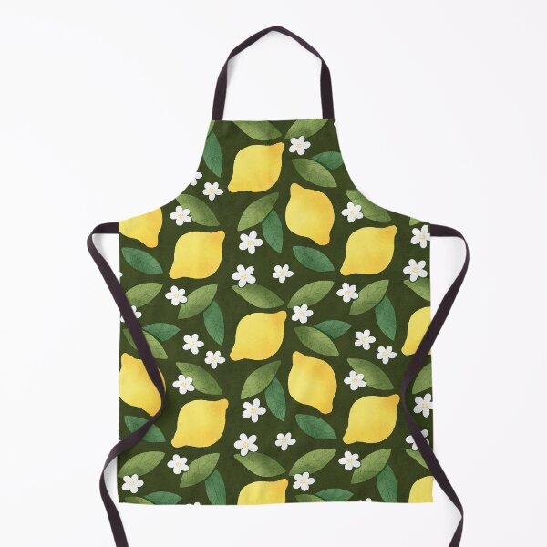 Item preview, Cute lemons pattern with white flowers and green leaves.  designed and sold by helga-wigandt.