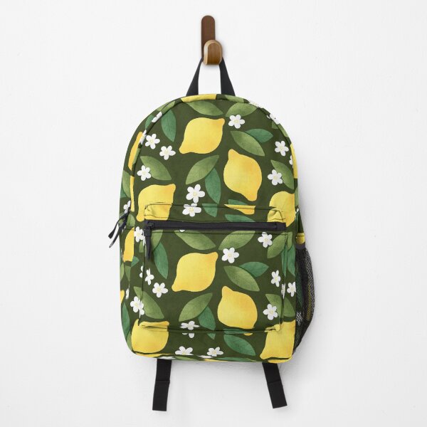 Item preview, Cute lemons pattern with white flowers and green leaves. designed and sold by helga-wigandt.