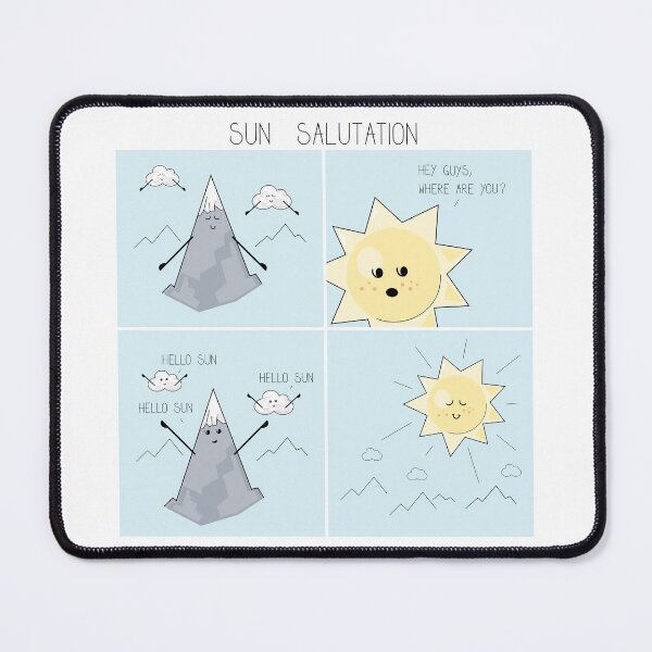 Item preview, Sun salutation funny comic square panel designed and sold by SooperYela.