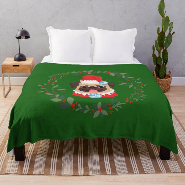 Item preview, Floral Pug Christmas designed and sold by universegrace.