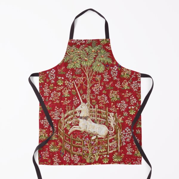 Item preview, Medieval Unicorn Midnight Floral Red Tapestry designed and sold by Epitome Girl.
