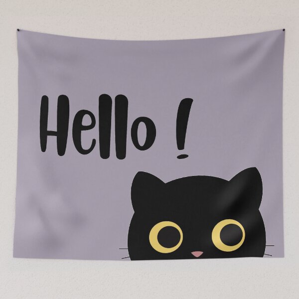 Item preview, Black Cat Peeking designed and sold by Nesro34.