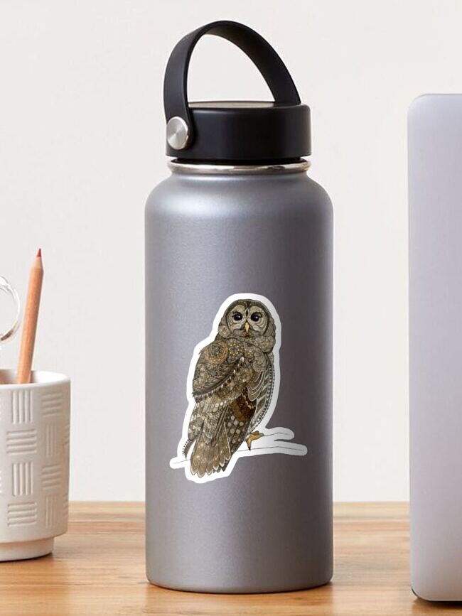 Thumbnail 1 of 3, Sticker, Barred Owl Tangle designed and sold by ZHField.