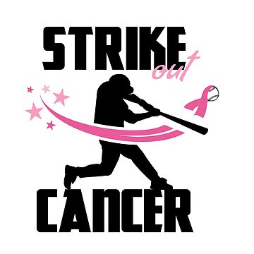 Baseball Strike Out Cancer Pink Ribbon Softball T Shirt, hoodie