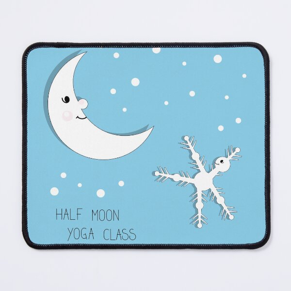 Item preview, Half moon yoga class cartoon drawing designed and sold by SooperYela.