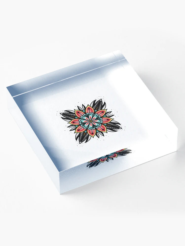 Thumbnail 4 of 5, Acrylic Block, Neotraditional mandala  designed and sold by RMSdesigns.