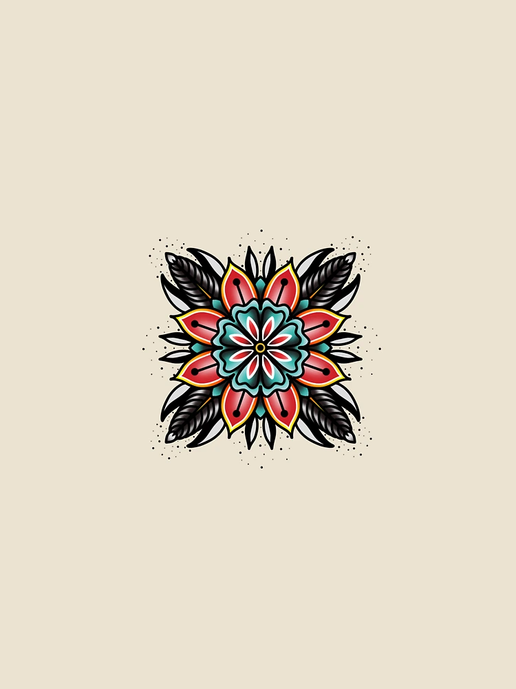 Thumbnail 4 of 4, Relaxed T-Shirt, Neotraditional mandala designed and sold by RMSdesigns.