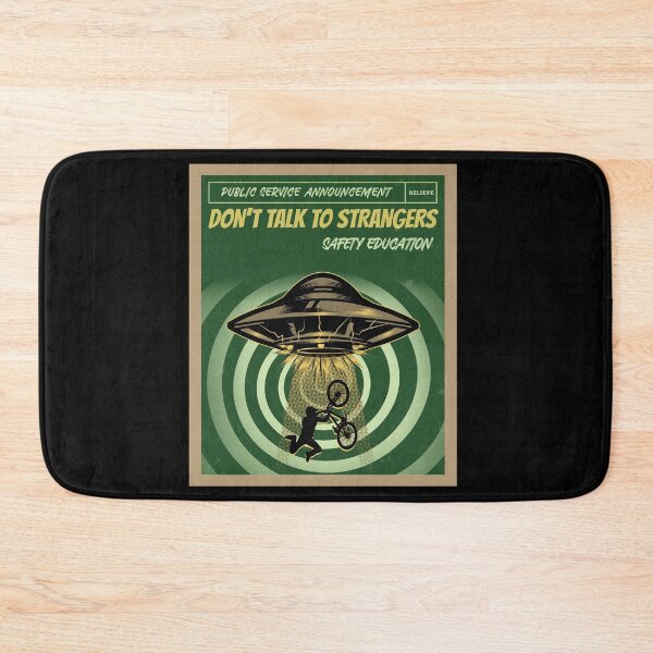 Item preview, Don't Talk to strangers - funny alien abduction - retro - green designed and sold by hasbeenz.