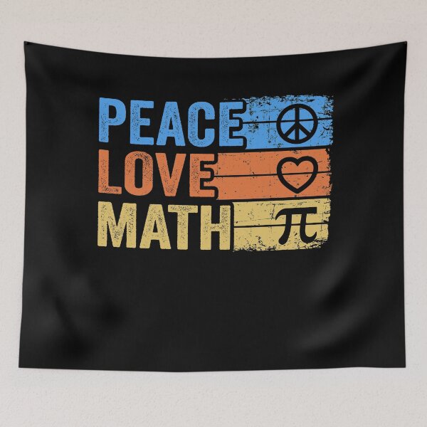 Item preview, Peace Love Math Vintage Math Nerd Retro Funny Math Teacher designed and sold by Stronzi.
