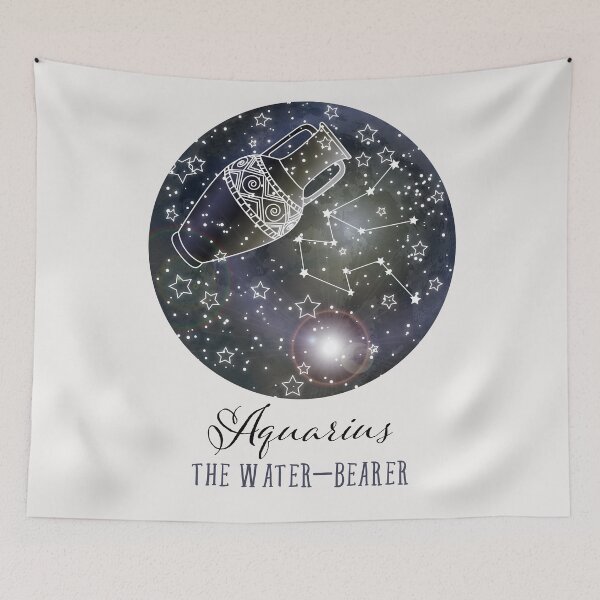 Item preview, Aquarius poster Constellation art January February birthday Astronomy poster Aquarius print Astronomy gifts for her Aquarius wall art designed and sold by GalleryArtField.