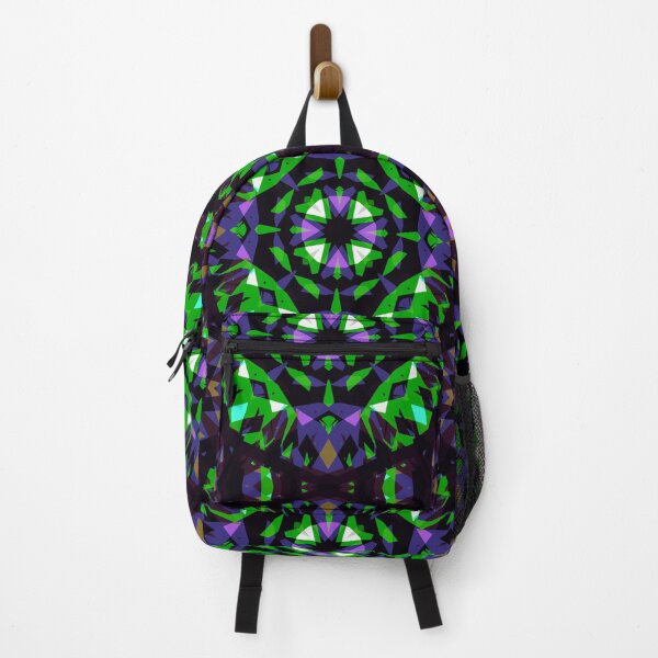 Item preview, Modern Colourful Vibrant Green Dark Purple Halloween Magic Witch Star Pattern designed and sold by PatternPerfect.