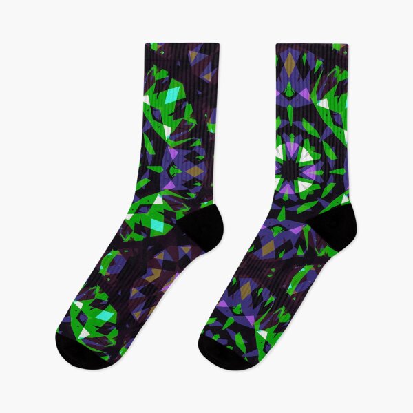Item preview, Modern Colourful Vibrant Green Dark Purple Halloween Magic Witch Star Pattern designed and sold by PatternPerfect.