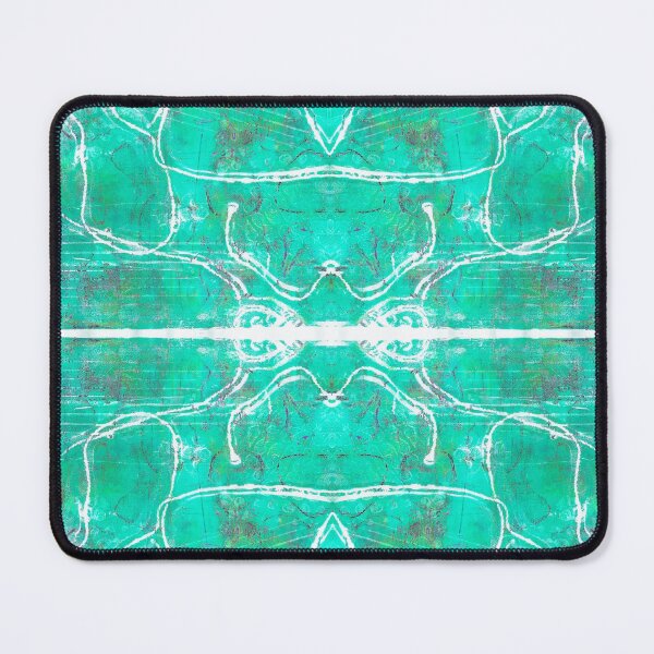Item preview, Green mirror image pattern made from mono prints designed and sold by Laura Baruffa.
