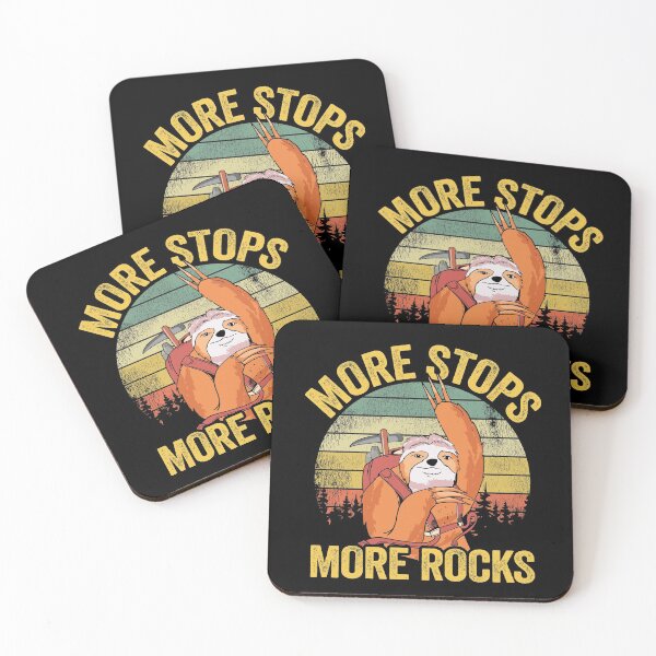 Item preview, More Stops More Rocks Vintage Sunset Retro Sloth Geologist designed and sold by Stronzi.