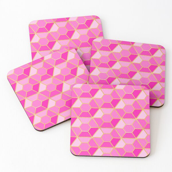 Item preview, Ice Crystal Facets // Hot Pink designed and sold by The Wellington Boot.