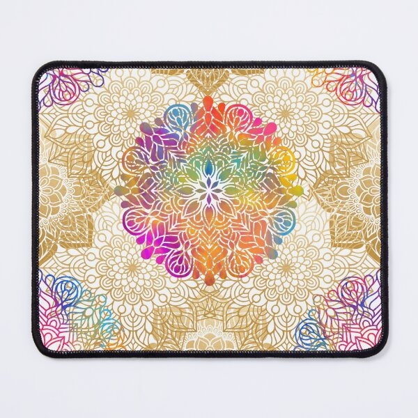 Item preview, colorful mandala pattern, gold, red, iPhone and Samsung Galaxy case cover designed and sold by RoManSmArt.