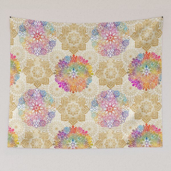 Item preview, colorful mandala pattern, gold, red,  iPhone and Samsung Galaxy case cover designed and sold by RoManSmArt.