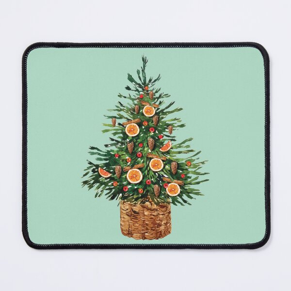 Item preview, Decorated Christmas Tree with Pine Cones, Dried Orange Slices, Cinnamon Sticks and Baubles designed and sold by Alicia Chee.