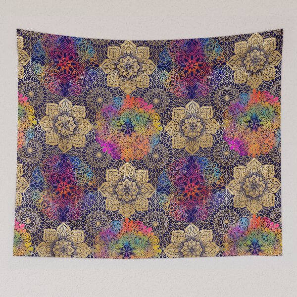 Item preview, colorful mandala pattern, gold, red, yoga,  iPhone and Samsung Galaxy case cover designed and sold by RoManSmArt.