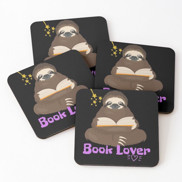 Item preview, Book Lover Cute Sloth Reading A Book Design designed and sold by EarthArtDesigns.