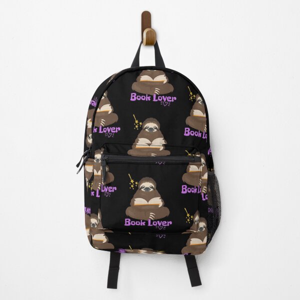 Item preview, Book Lover Cute Sloth Reading A Book Design designed and sold by EarthArtDesigns.