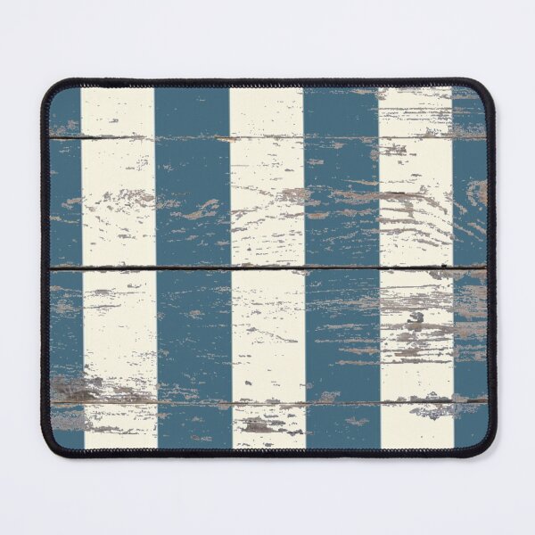 Item preview, Preppy Woodgrain Beach Nautical Navy Blue and White Stripe designed and sold by LEILA ART SPACE.