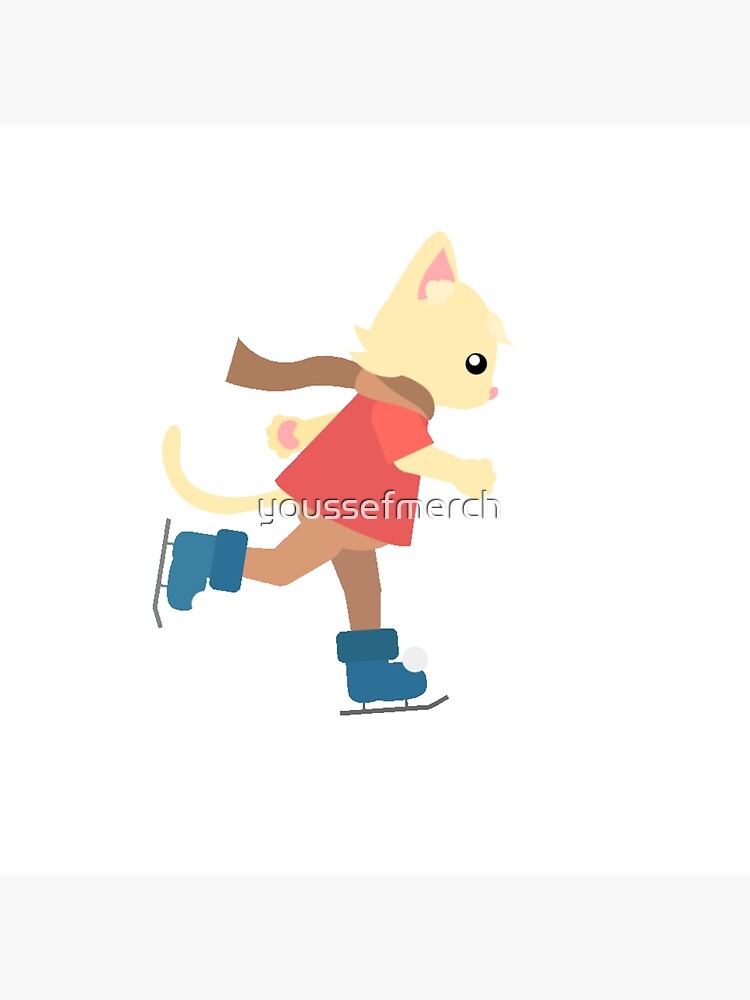 "Figure skating cat" Art Print for Sale by youssefmerch Redbubble