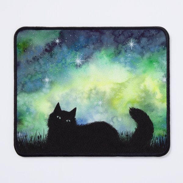 Item preview, Galaxy Sky and Cat Silhouette designed and sold by dragonstarart.