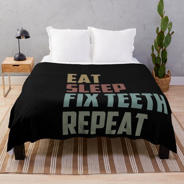 Item preview, Eat Sleep Fix Teeth Repeat / Medical , Doctor, Dentist, Dentist Gift, Dental Hygienist Vintage  designed and sold by Chamssou.