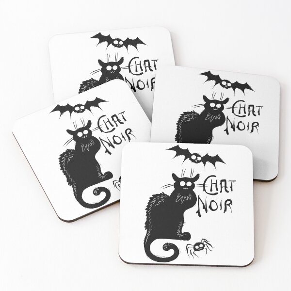 Item preview, Halloween black cat, spider and bat designed and sold by courbebleue.