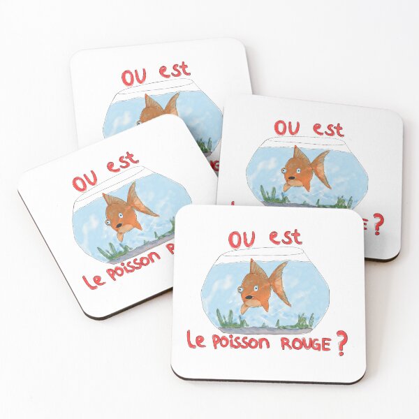 Item preview, Ou Est Le Poisson Rouge - goldfish t-shirt designed and sold by JJ Bull.