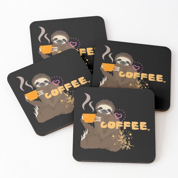 Item preview, Coffee. Cute Sloth With Cup Of Coffee Design designed and sold by EarthArtDesigns.