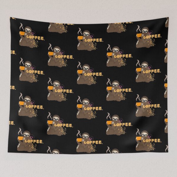 Item preview, Coffee. Cute Sloth With Cup Of Coffee Design designed and sold by EarthArtDesigns.