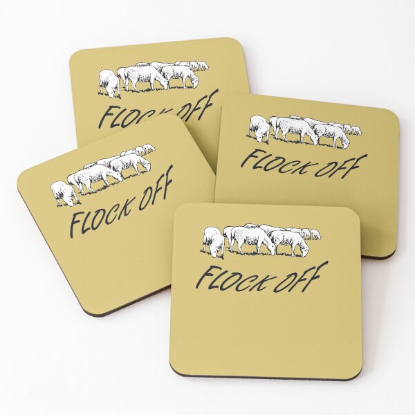 Item preview, Flock Off Text With Vintage Style Sheep Illustration designed and sold by taiche.