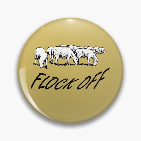Item preview, Flock Off Text With Vintage Style Sheep Illustration designed and sold by taiche.