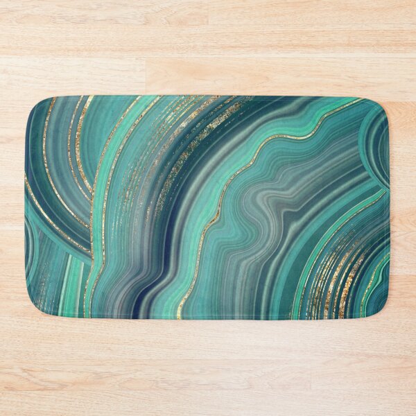 Item preview, Geode Abstract Fake stone Texture, Malachite, Agate With Mint Green and Gold Veins designed and sold by Harman83.