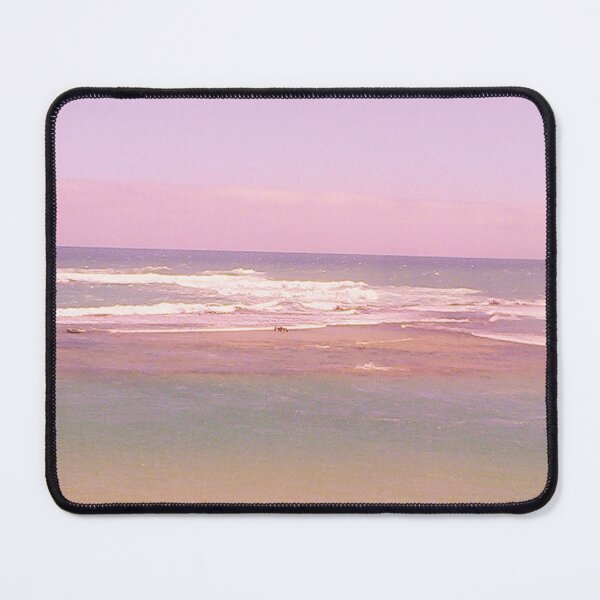 Item preview, Beach scene photograph digitally re-coloured in pink hue designed and sold by mysticmern.