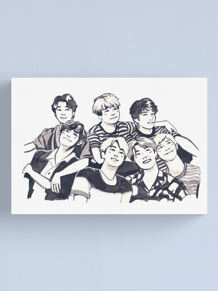 Bts Fanart Leinwanddruck Von Niamhyoungart Redbubble