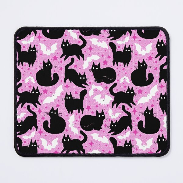 Item preview, Black Cats and Bats Pink designed and sold by dragonstarart.