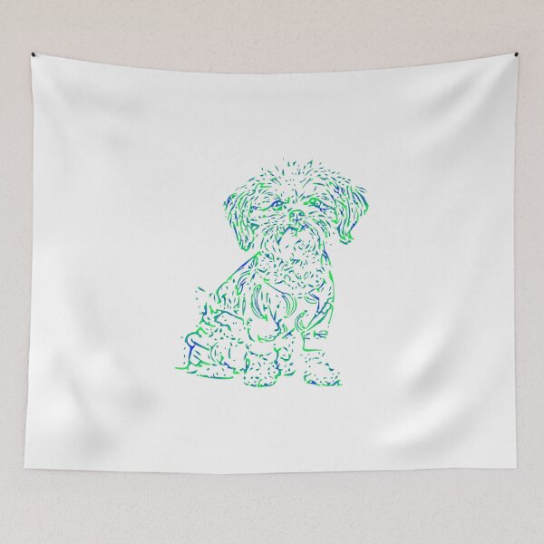 Item preview, Blue and green puppy designed and sold by nirvanzentinal.