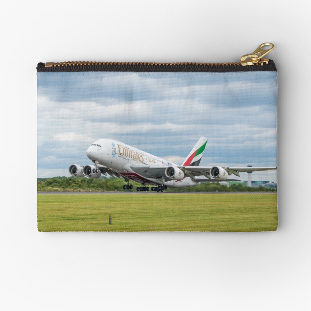 Emirates Airbus A380 Takeoff Zipper Pouch