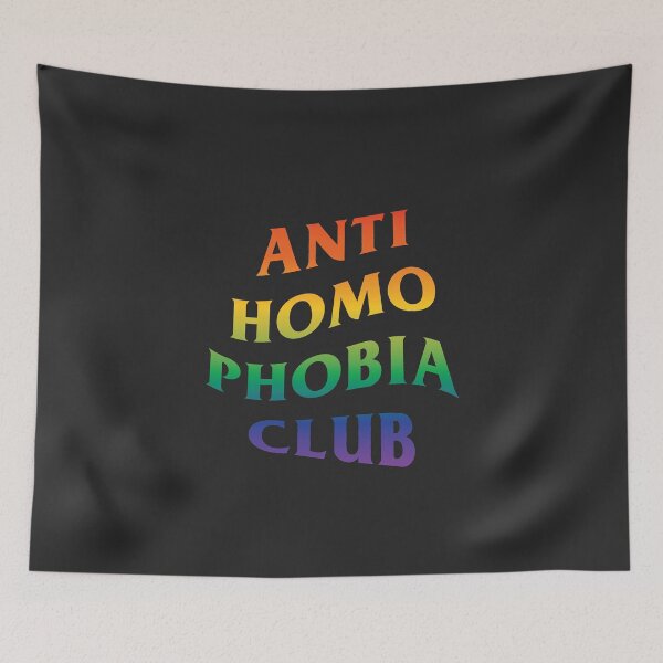Item preview, Anti Homophobia Club - LGBT Pride Rainbow Flag designed and sold by Francisco Couto.