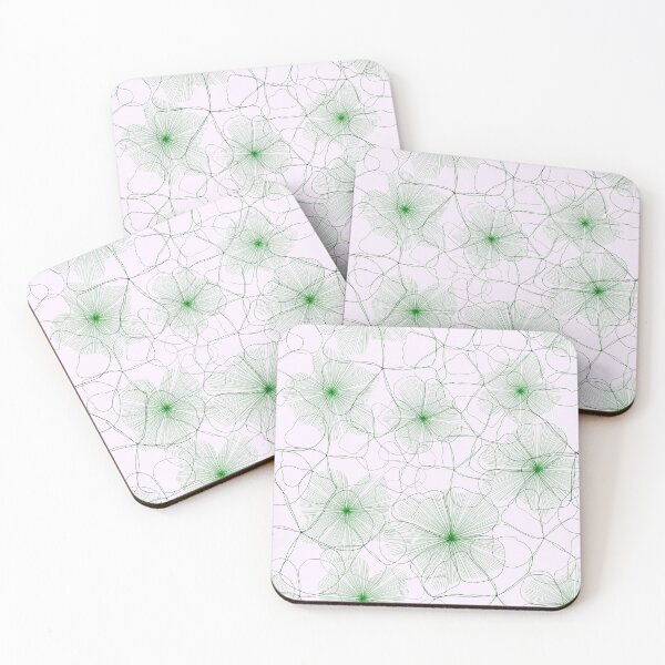 Item preview, Floral green abstract pattern  designed and sold by Nadia Arsky.
