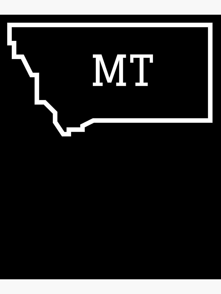 state-of-montana-mt-abbreviation-outline-poster-for-sale-by-hpabedi